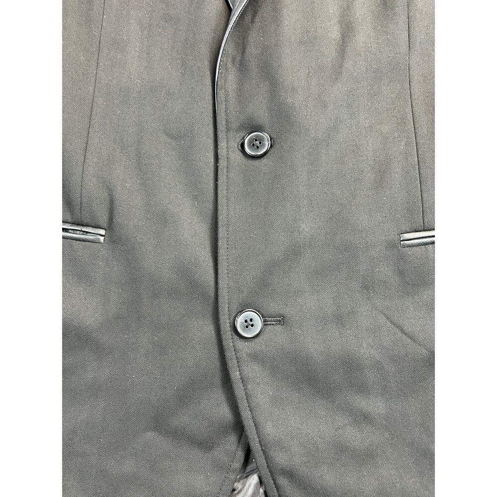International Concepts Women's XL Black Faux Leather Career Blazer Office Jacket - Picture 5 of 9